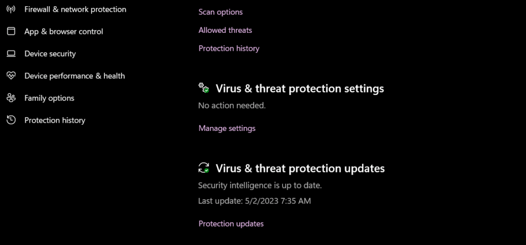 Manage Settings