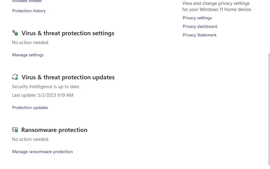 Manage ransomware protection