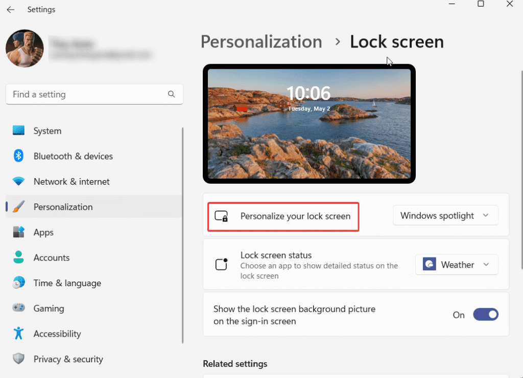 Personalize your lock screen