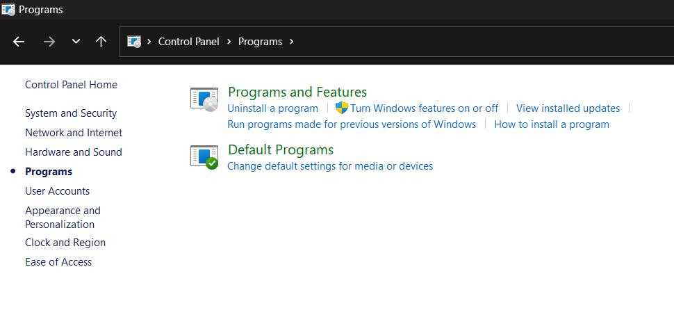 Programs