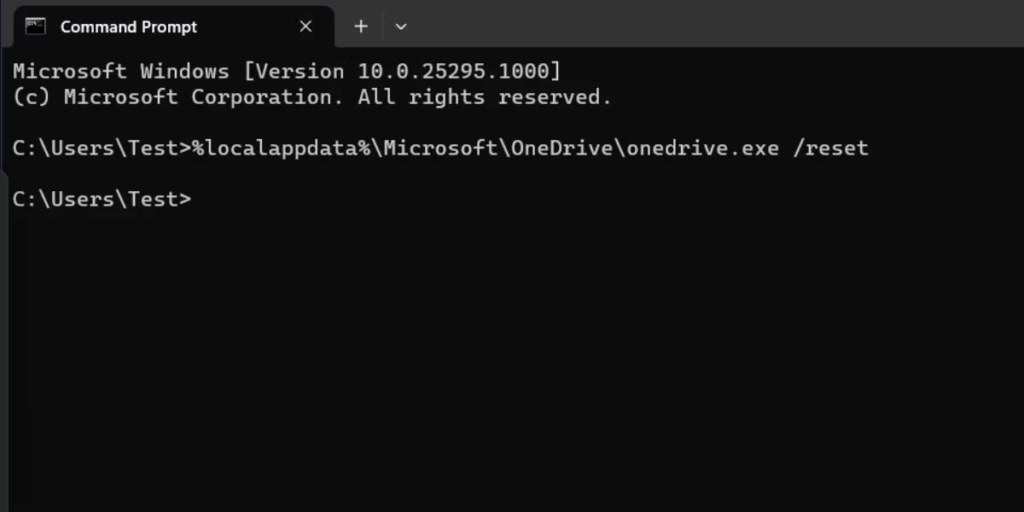 Reset OneDrive