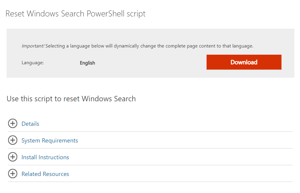 ResetWindowsSearchBox