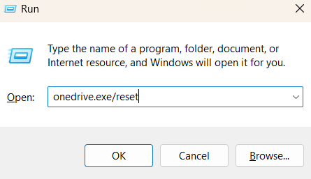 Run dialog box