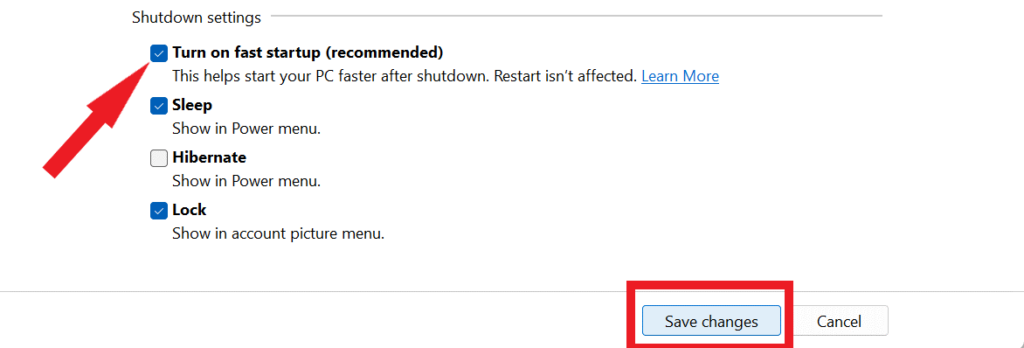Save Changes to activate