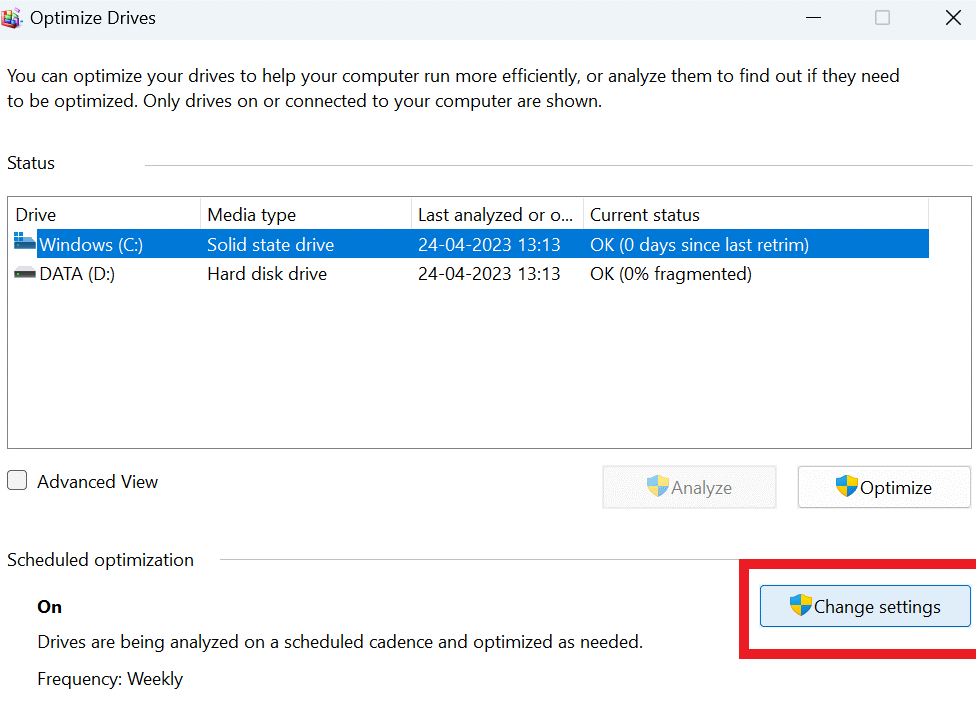 Scheduled Optimization