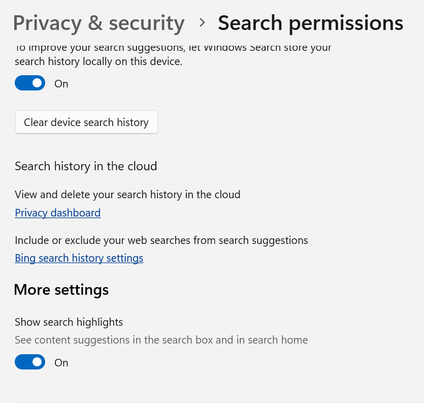 Search Permissions