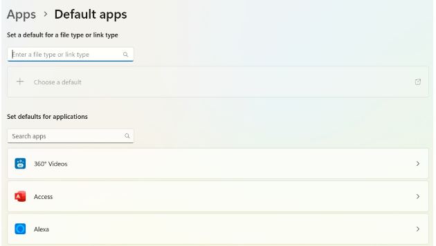 Set defaults for app