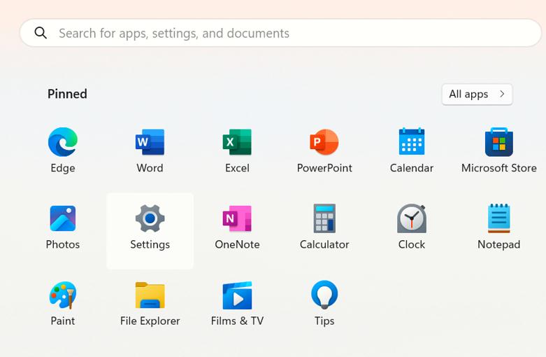 Settings app