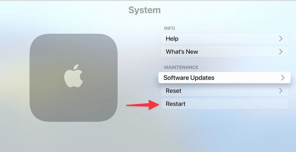 Settings menu