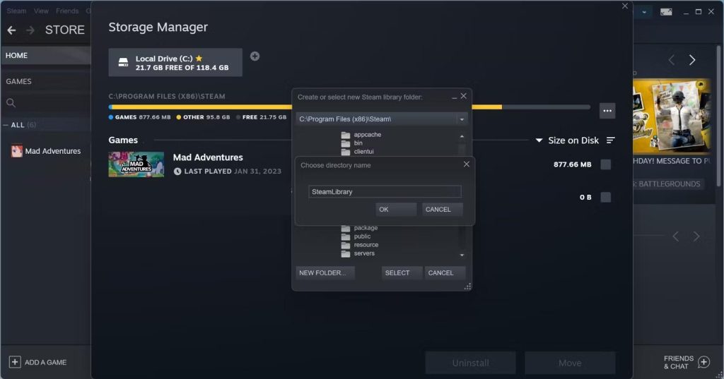 Storage Manager.