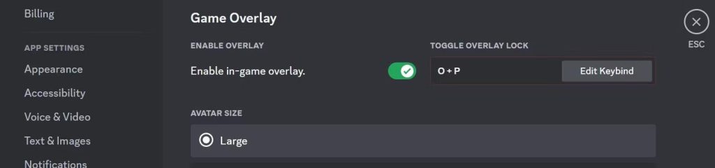 Toggle Overlay Lock