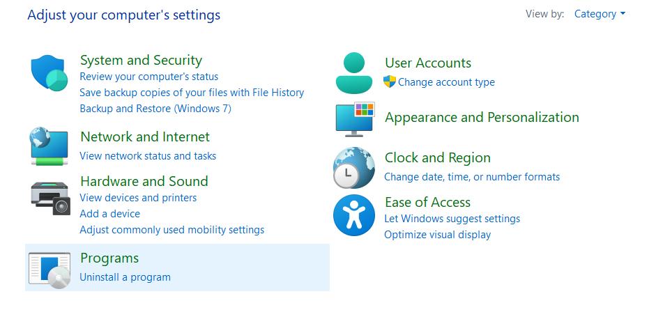 Uninstall a Program