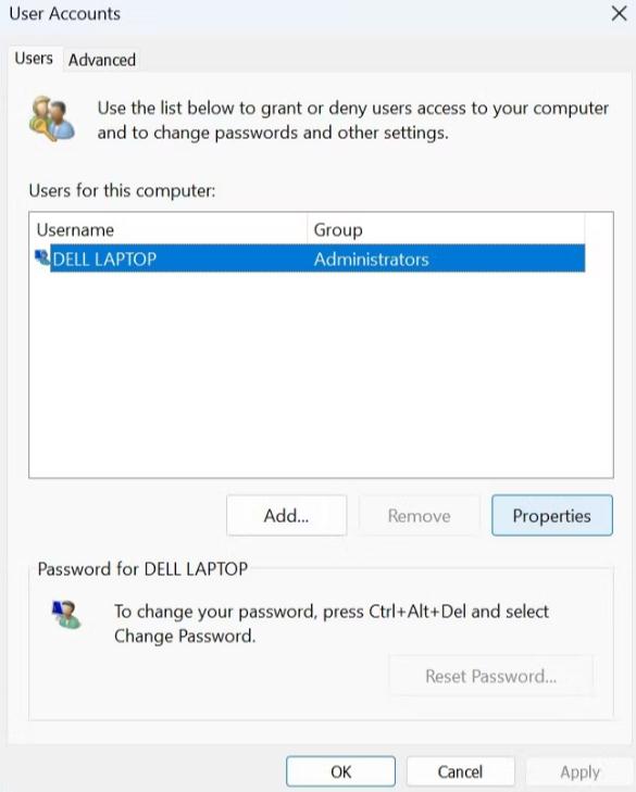 User Accounts