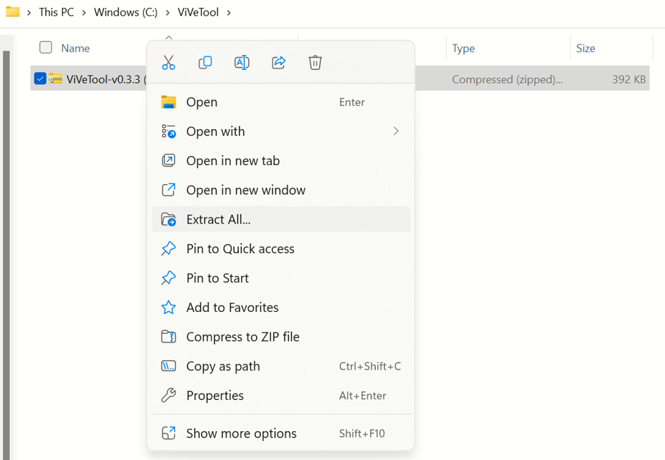 ViVeTool folder