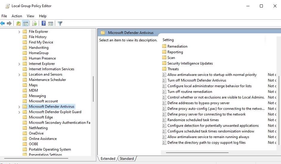 Windows Components folder