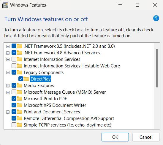 Windows Features