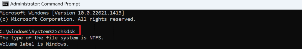 chkdsk