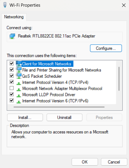 Wi-fi properties