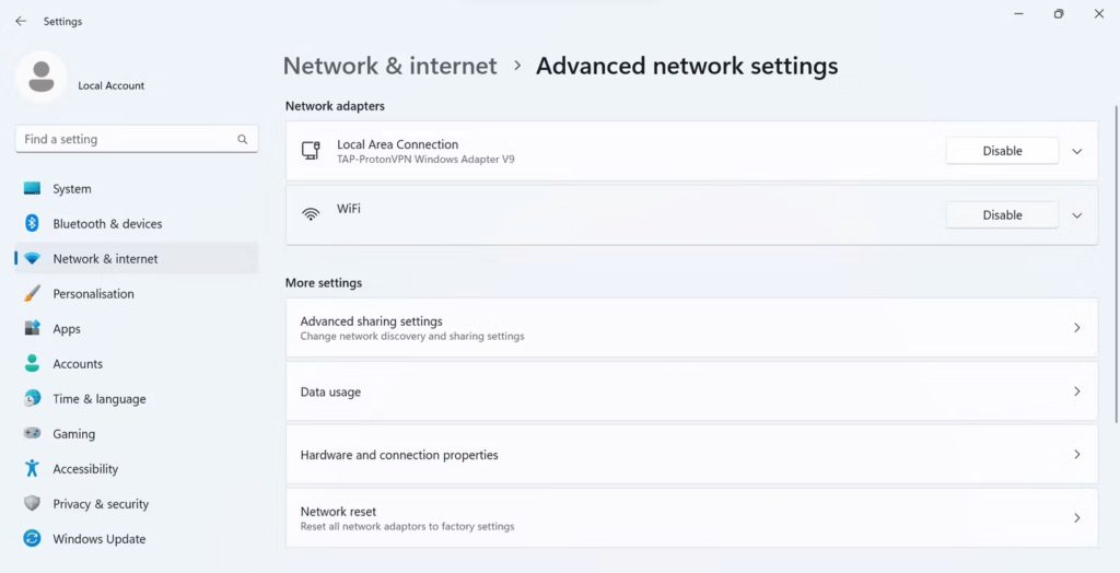 internet connection