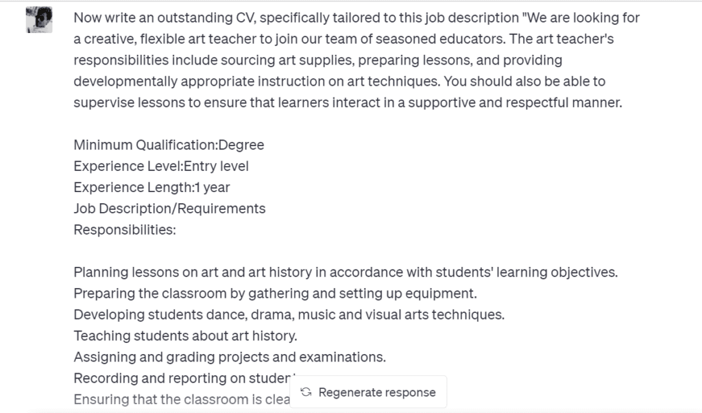 qualifications outlined