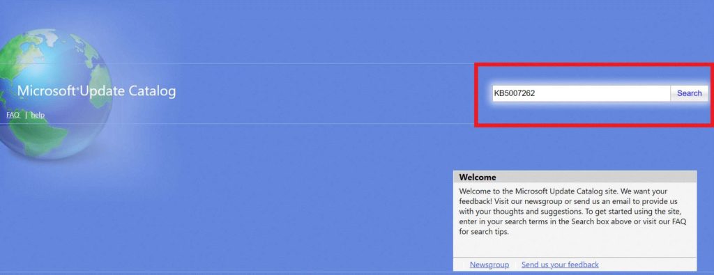 search bar area