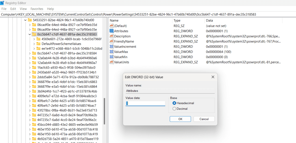 windows Attributes