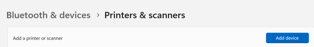 Add Device button