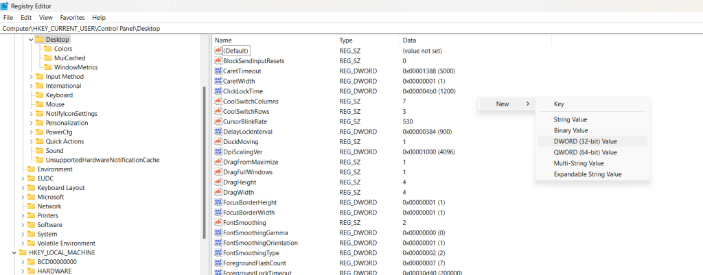 AutoEndTasks value
