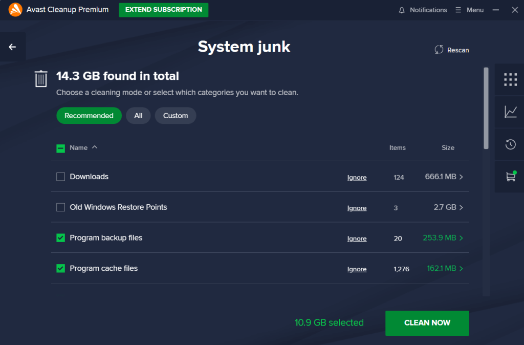 Avast Cleanup