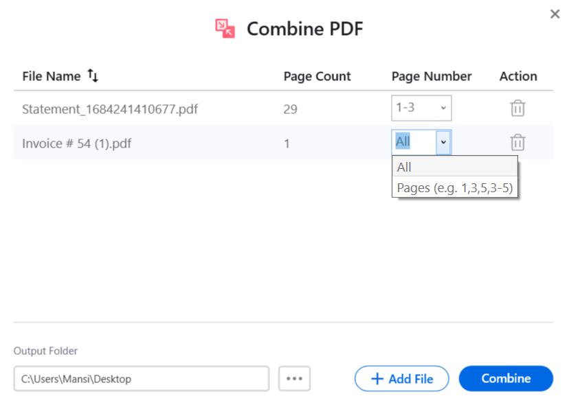 Combine PDF