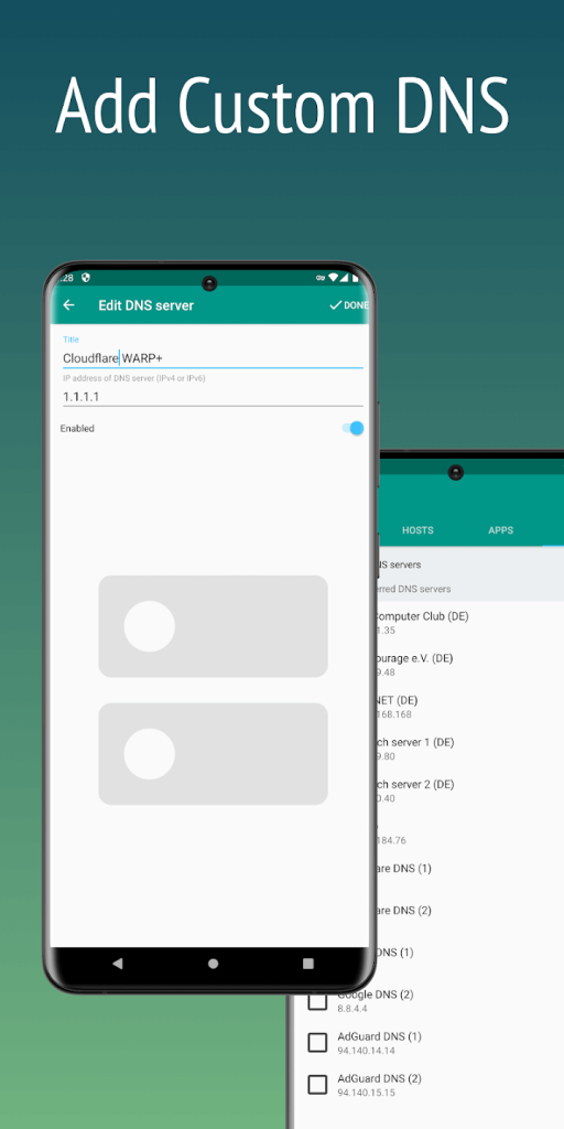 DNS-based blocking app