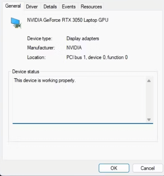 Device Status section