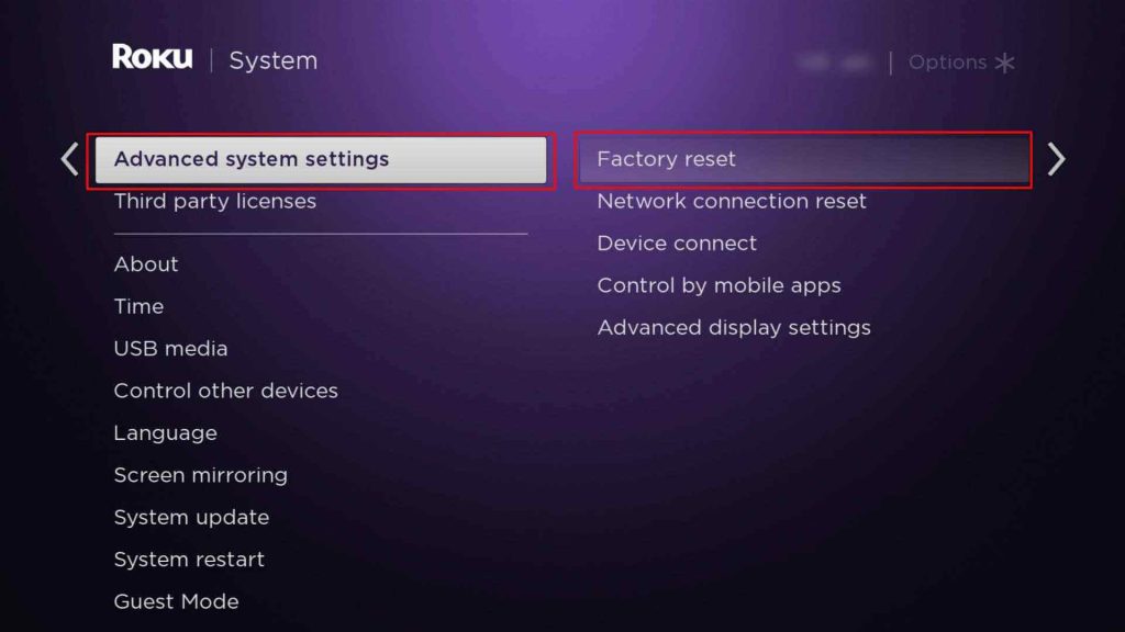 Factory Reset