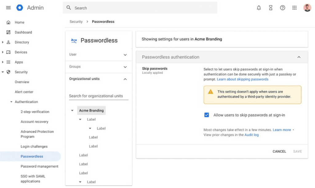 Google Passkeys