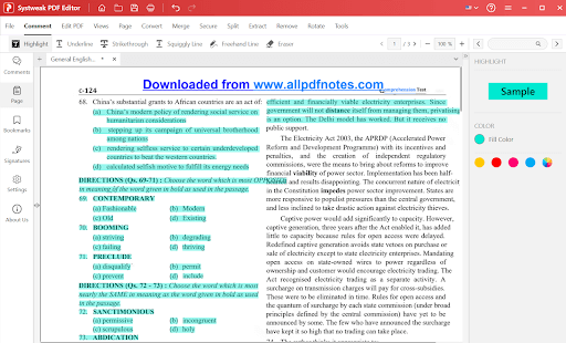 Highlight pdf