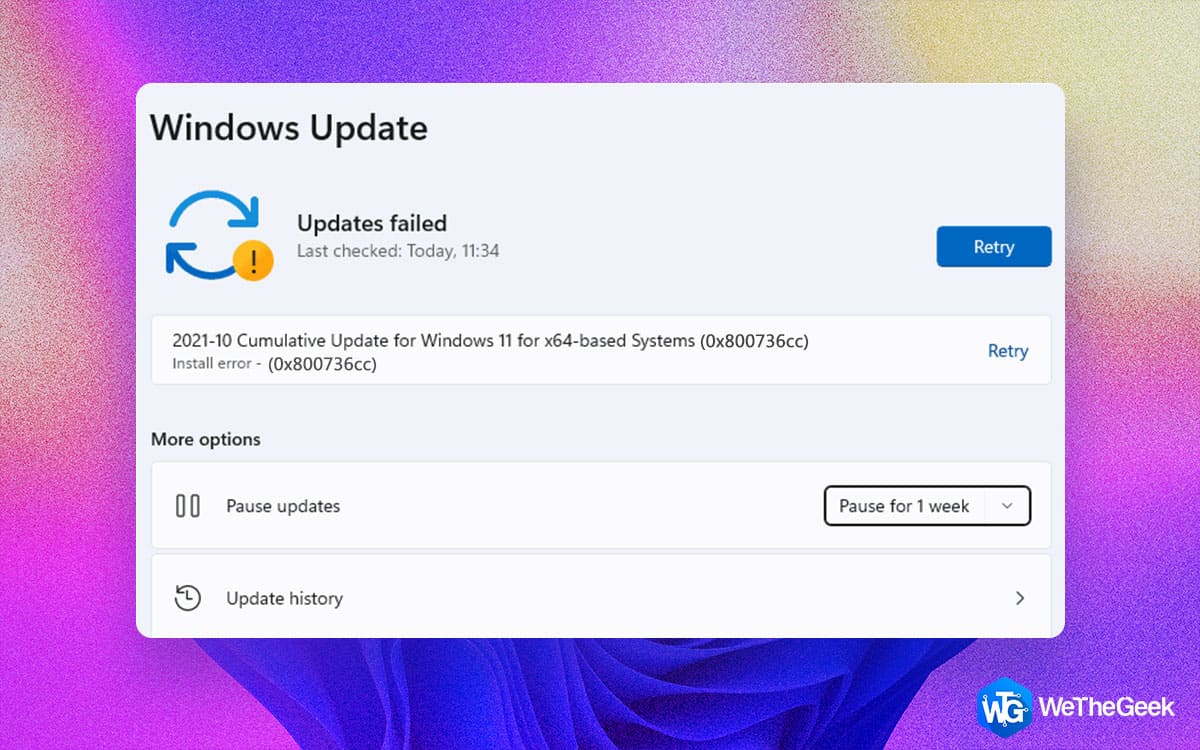 How To Fix Windows 11 Update Error