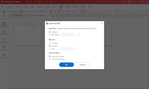 Insert Duplicate or Blank Page