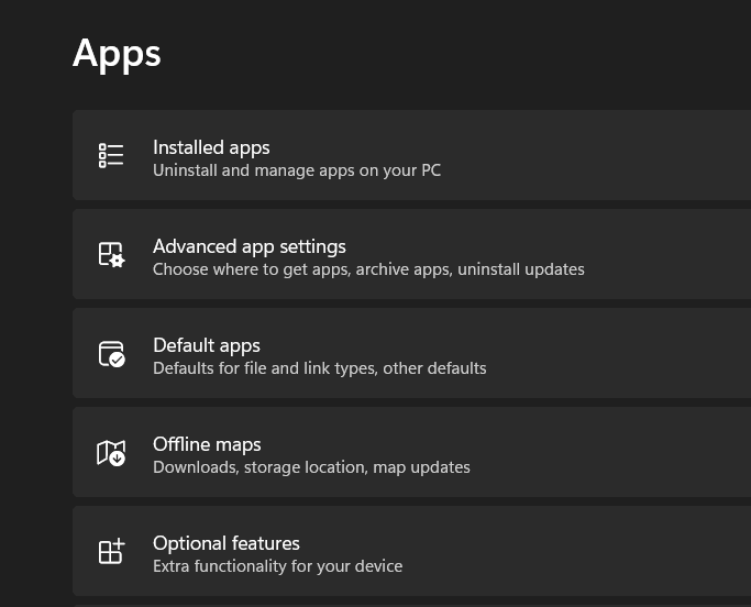 Installed Apps