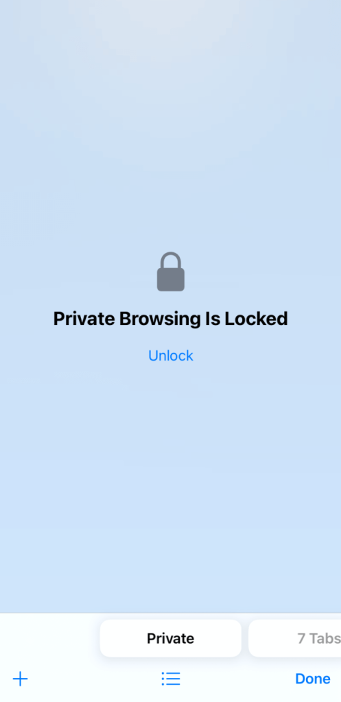 Lock Your Private Browsing