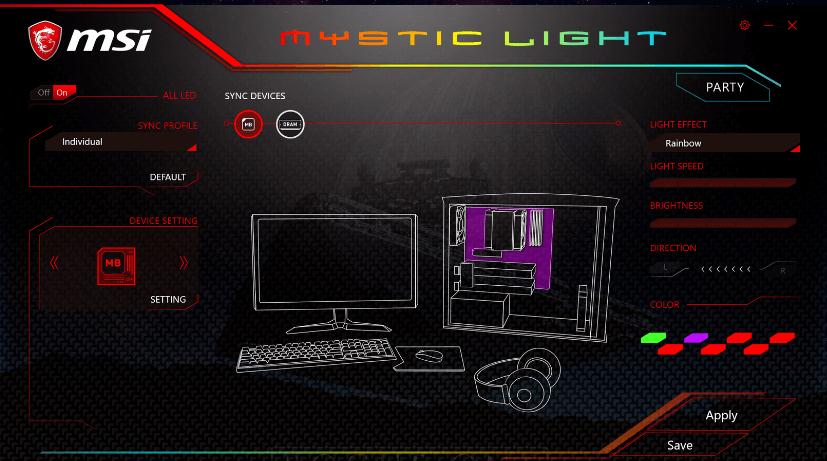 Mystic Light software