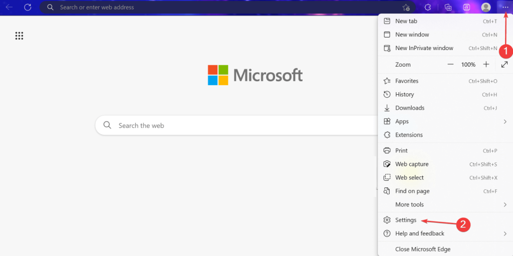 Open the Microsoft Edge