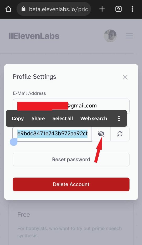 Profile setting