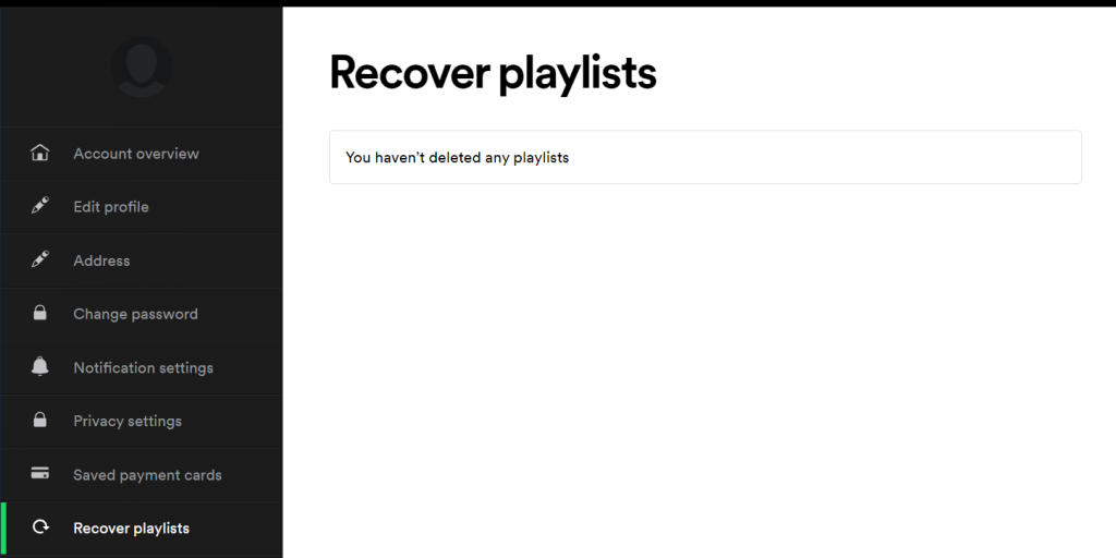 Recover playlists