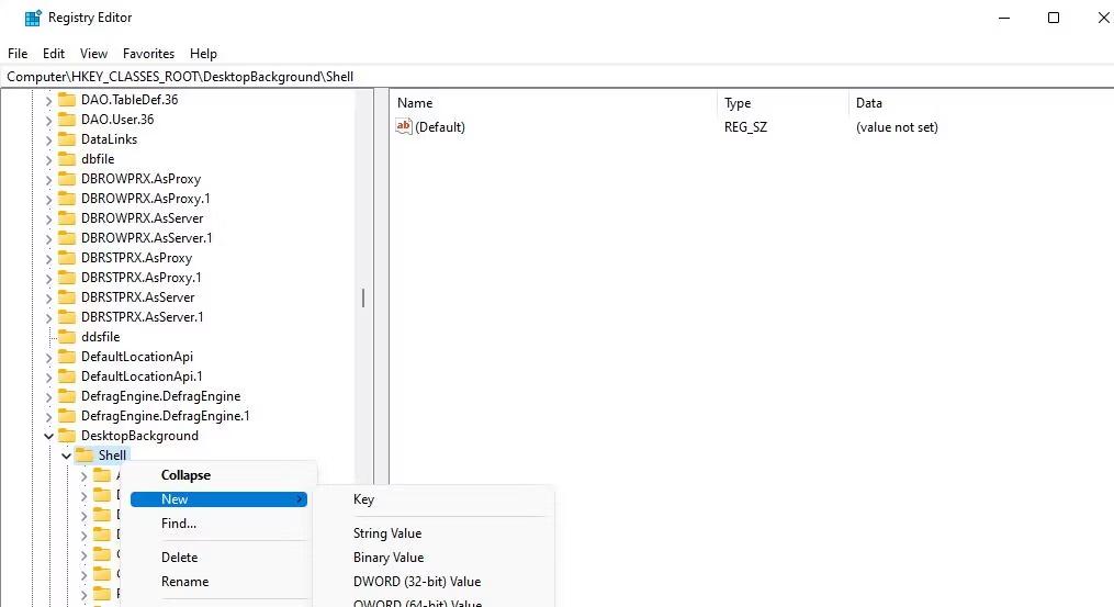 Registry Editor