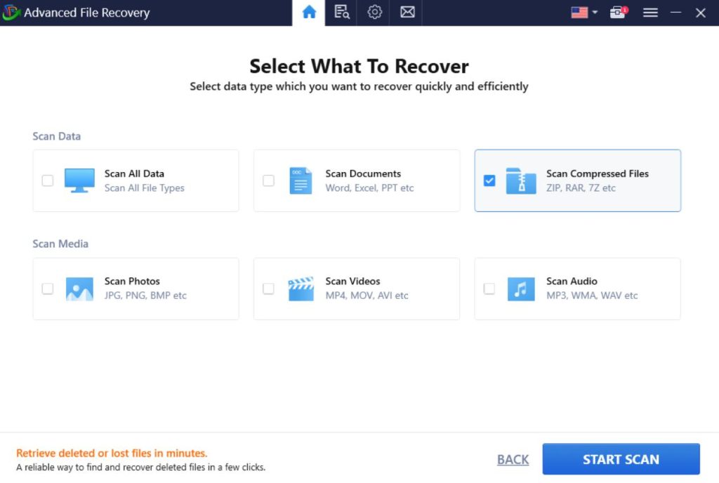 Start Scan button