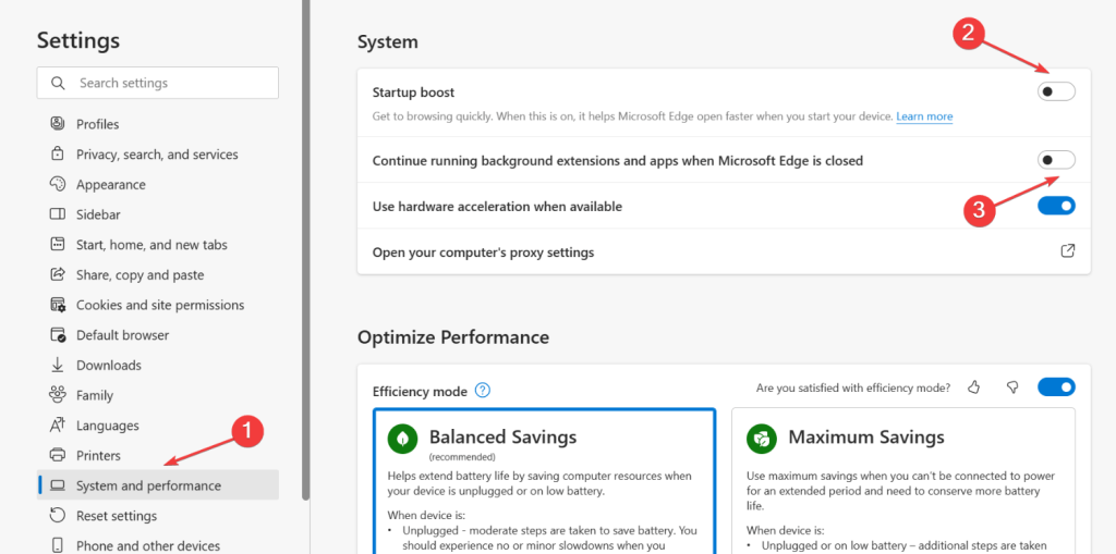 System and performance
