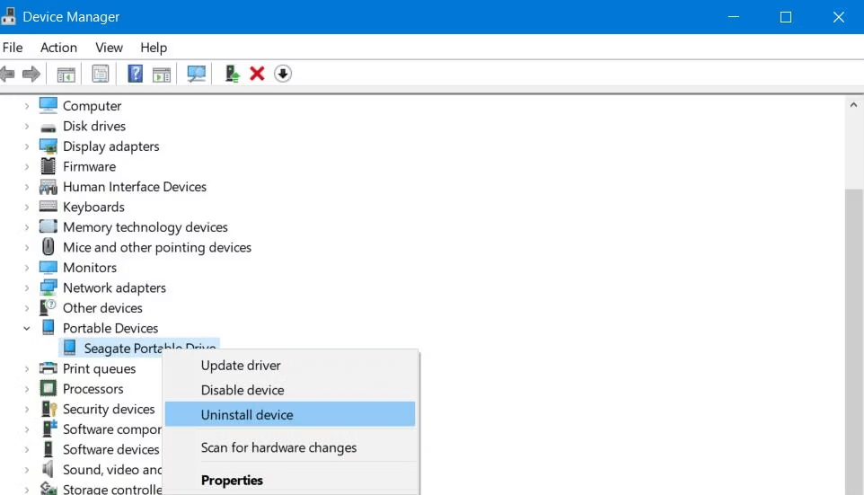 Uninstall device