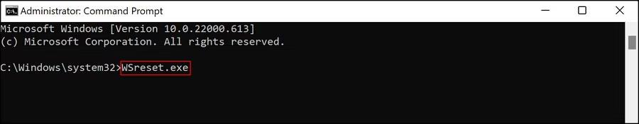 WSreset.exe