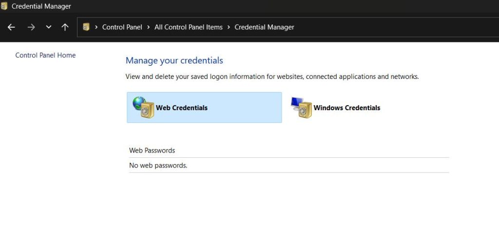 Web Credentials