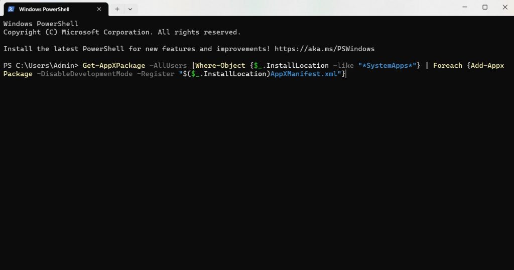 Windows Power shell